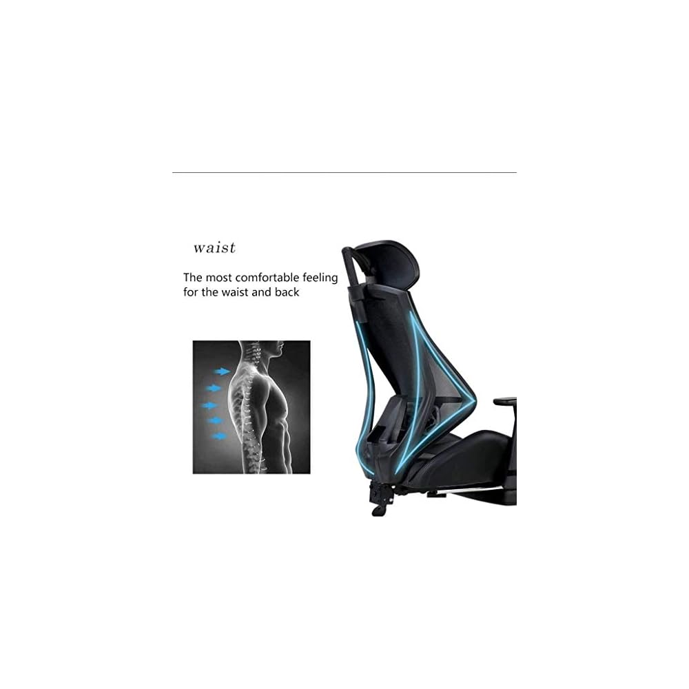 Boss Chair Office Task Desk Chair Swivel Home Comfort Chairs Computer Chair with Adjustable Arms and Adjustable Height (Color : Black Size : 66cm66cm119cm)