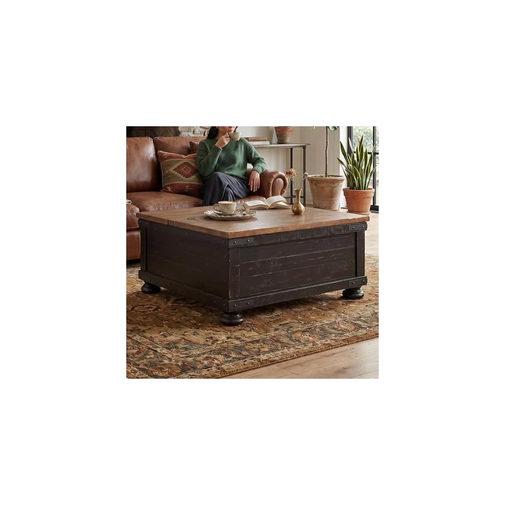 Signature Design by Ashley Lift Top Coffee Table with Storage, Farmhouse