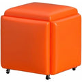Cube Chair, 5 in 1 Seating Cube, Stackable Sofa Chair Stool, Nesting Ottoman Stool Movable Footstool, Dressing Chair for Living Room Bedroom