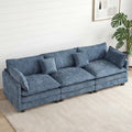 Sectional Couch, Comfy Cloud Modular Sectional Sofa, Deep Seat Modern Cloud Sofa, Modular Sofas for Living Room, Bedroom (Blue, 3-Seats)