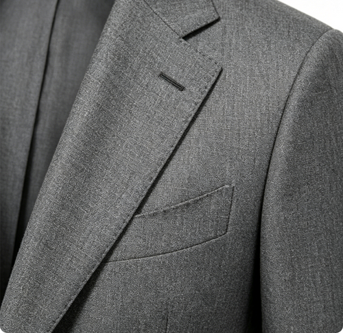 Grey Wool-Blend Tailored Suit